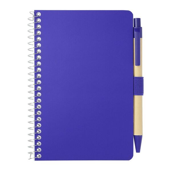 FSC Mix Pocket Spiral Notebook w/ Pen, 4" x 6"