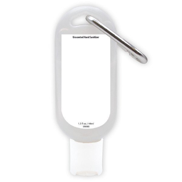 Hand Sanitizer 60% Gel Tottle with Carabiner, 1.5oz.