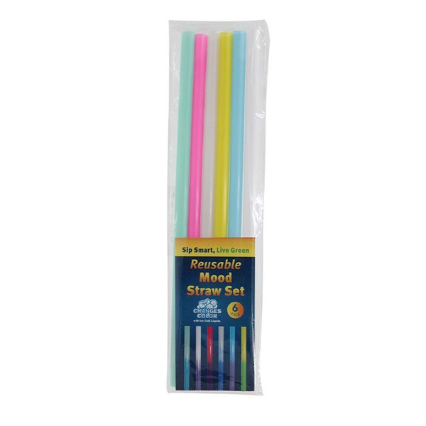 Reusable Mood Color Changing Straw Six-Pack