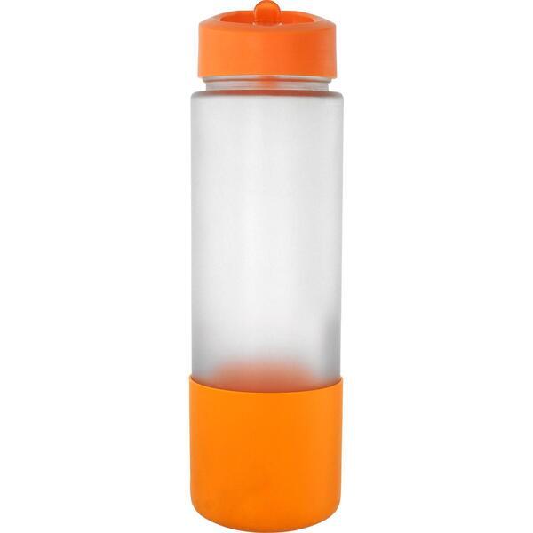 Pop Up Full Color Frosted Glass Grip Bottle, 22oz.