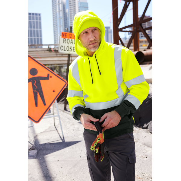 CornerStone® ANSI 107 Class 3 Heavy-Duty Men's Pullover Fleece Hoodie