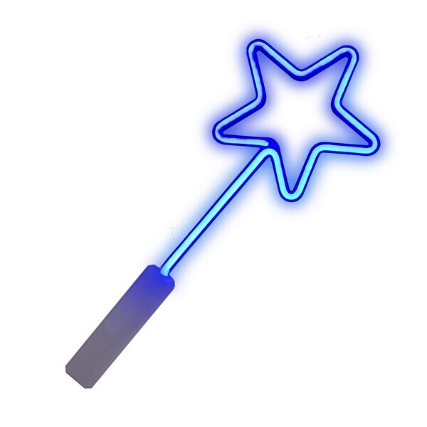Blue Star Neon Wand