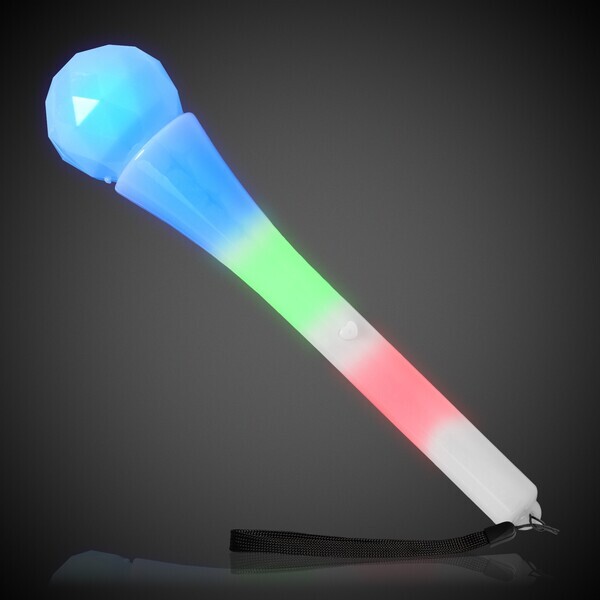 Multicolor LED Plastic Toy Microphone, 9"