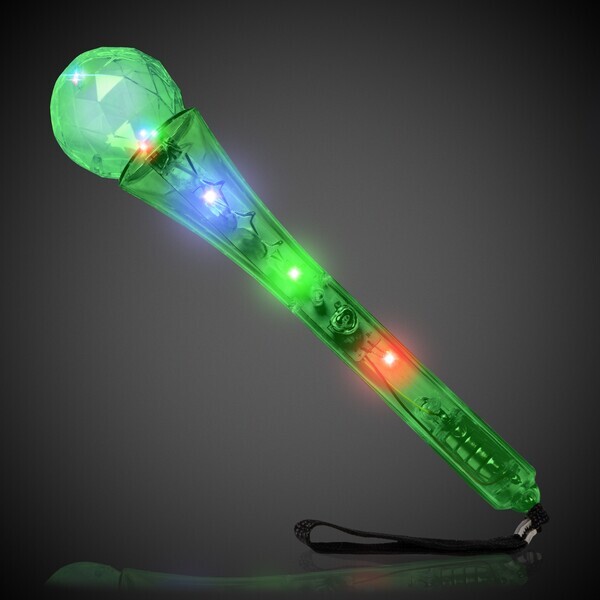 Crystal LED Plastic Toy Microphone, 9"
