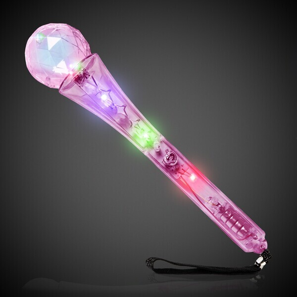 Crystal LED Plastic Toy Microphone, 9"