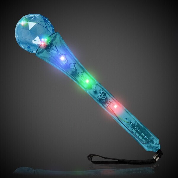Crystal LED Plastic Toy Microphone, 9"