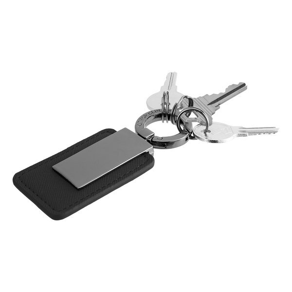 Leatherette Carabiner Clip Key Tag