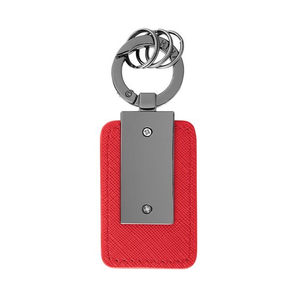 Leatherette Carabiner Clip Key Tag