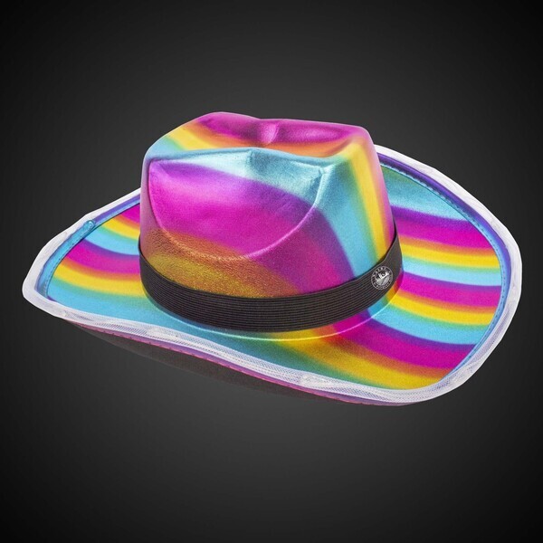 Rainbow Light Up Cowboy Hat