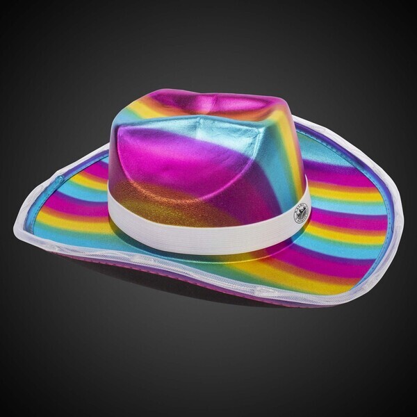 Rainbow Light Up Cowboy Hat