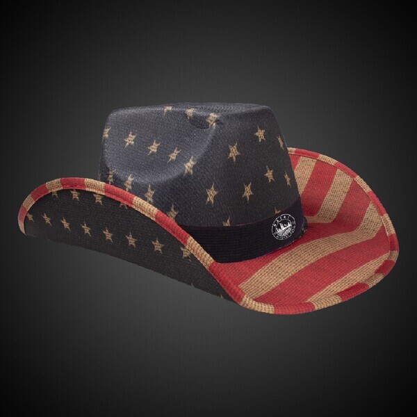 Vintage Patriotic Cowboy Hat