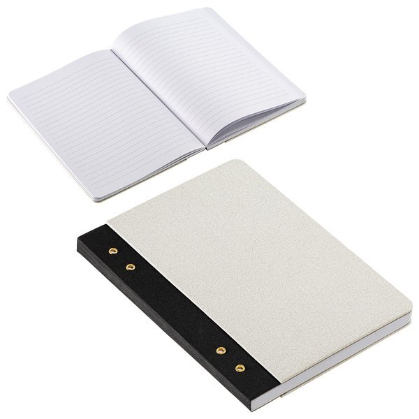 Executive FSC® Journal w/ Textured Grommet Spine, 6" x 8-1/4"