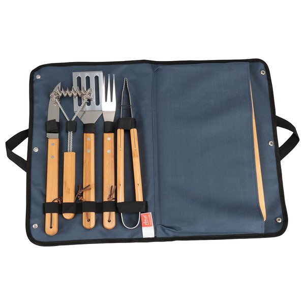 Firepit 5-Piece BBQ Set w/ Cutting Board & Carrying Case