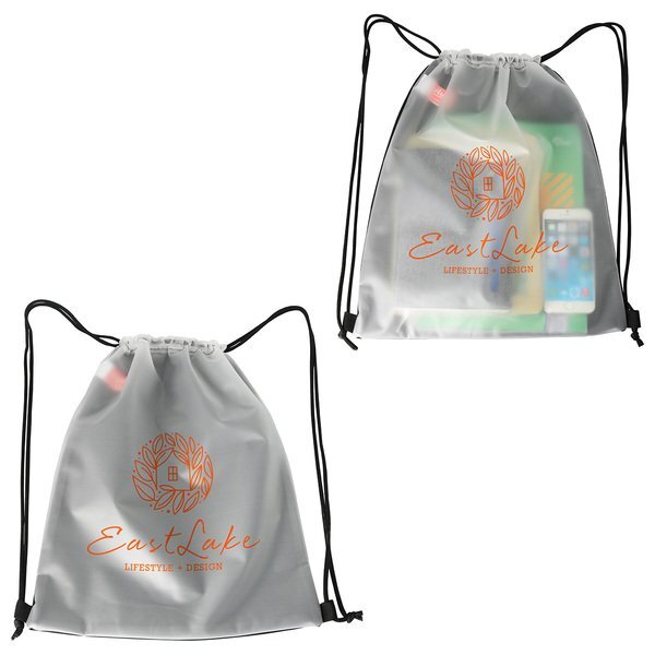 Pearl Soft-Touch Polyester & TPU Drawstring Bag