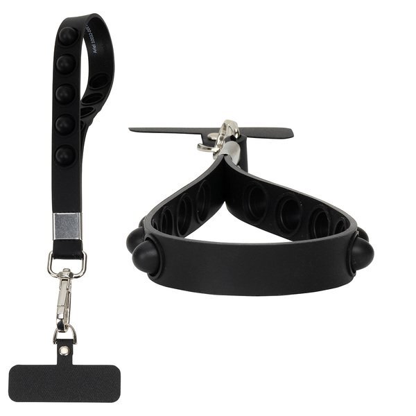 Two-in-One Push Pop Stress Reliever Phone & Keychain Wristlet