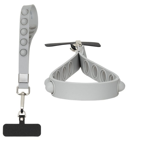 Two-in-One Push Pop Stress Reliever Phone & Keychain Wristlet