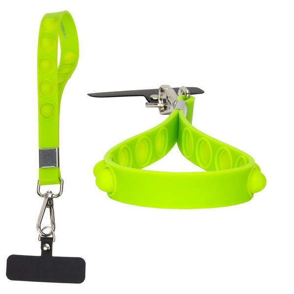Two-in-One Push Pop Stress Reliever Phone & Keychain Wristlet