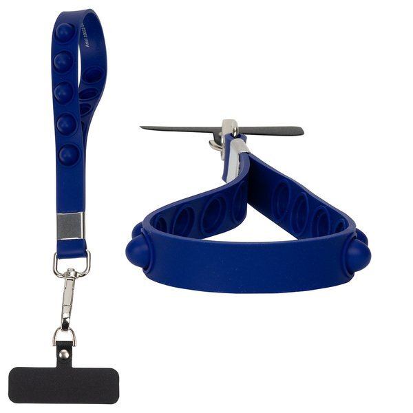 Two-in-One Push Pop Stress Reliever Phone & Keychain Wristlet