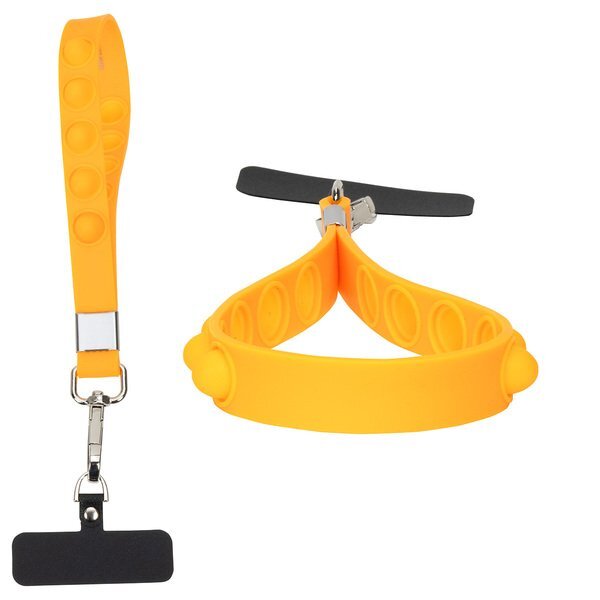Two-in-One Push Pop Stress Reliever Phone & Keychain Wristlet