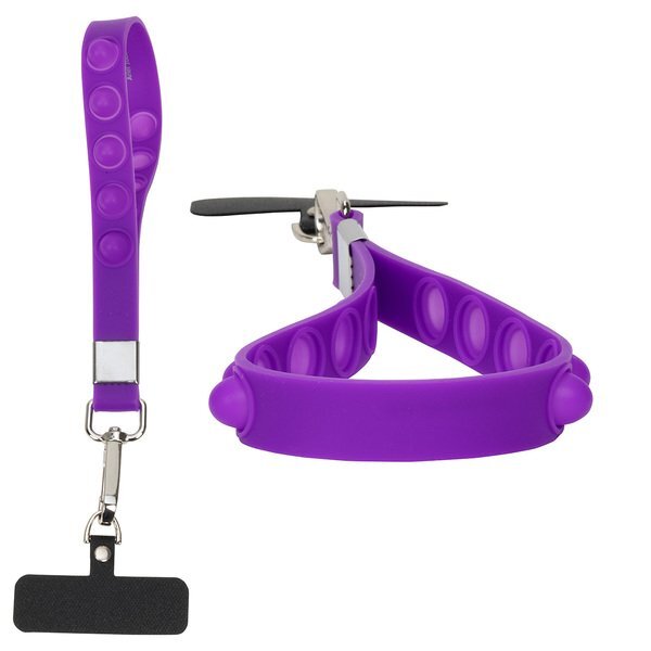 Two-in-One Push Pop Stress Reliever Phone & Keychain Wristlet