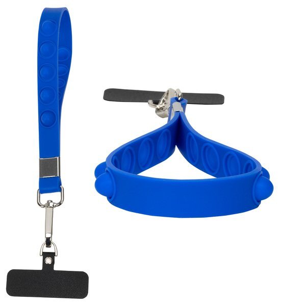 Two-in-One Push Pop Stress Reliever Phone & Keychain Wristlet