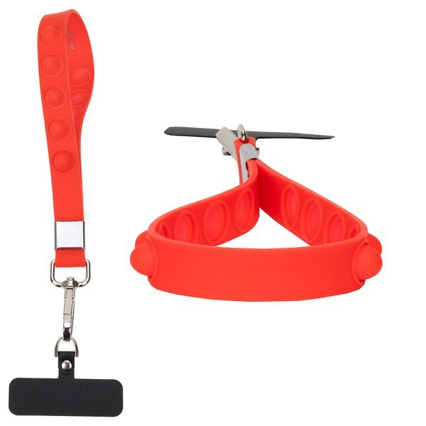 Two-in-One Push Pop Stress Reliever Phone & Keychain Wristlet