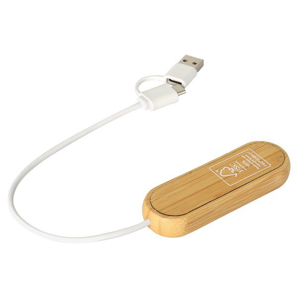 Bamboo Dual Port USB & Type-C Hub