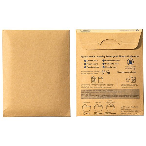 Quick Wash Laundry Detergent Sheets