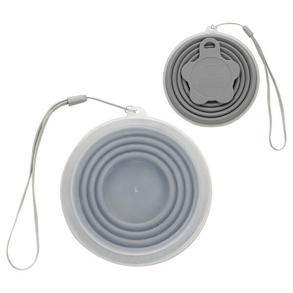Groove Collapsible Silicone Cup w/ Lid, 9oz.
