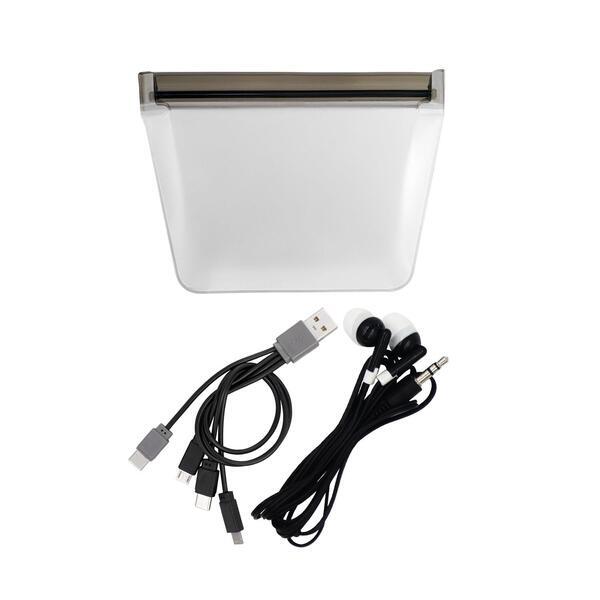 Reusable Pouch, Ear Bud & C To C Cable Set
