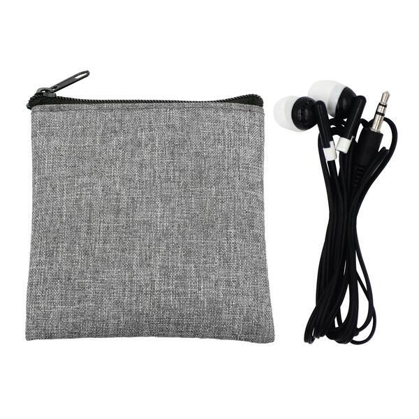 Recycled Pouch & Ear Bud Set