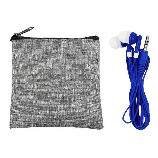 Recycled Pouch & Ear Bud Set