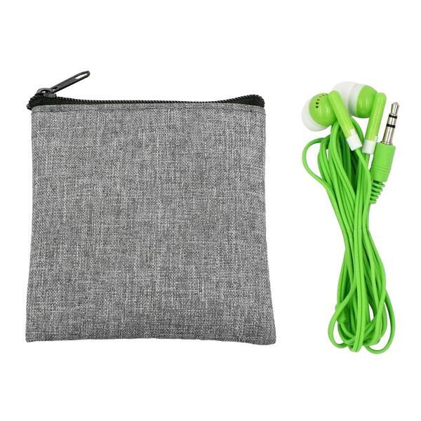 Recycled Pouch & Ear Bud Set