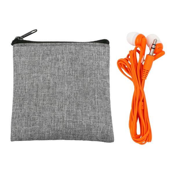 Recycled Pouch & Ear Bud Set