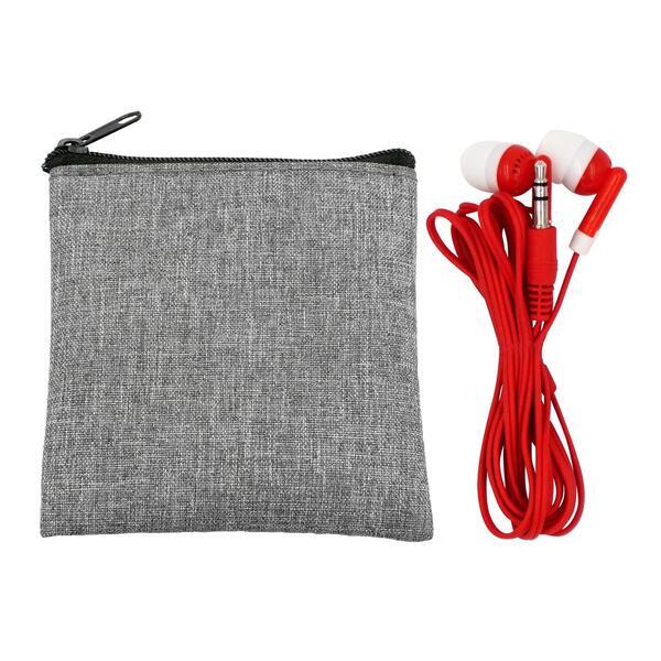 Recycled Pouch & Ear Bud Set