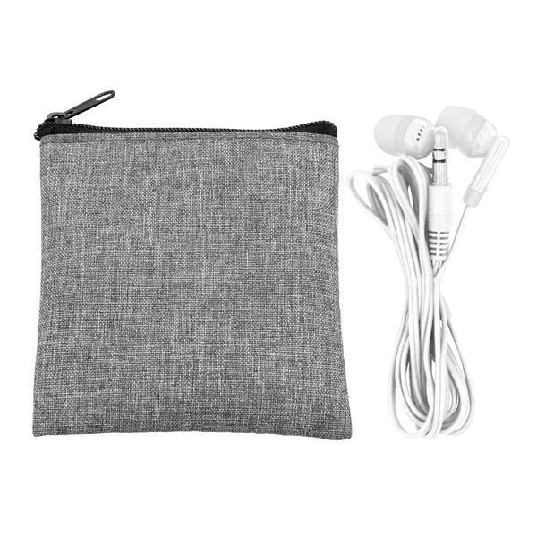 Recycled Pouch & Ear Bud Set