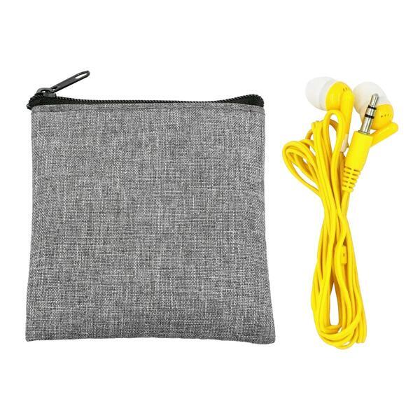 Recycled Pouch & Ear Bud Set