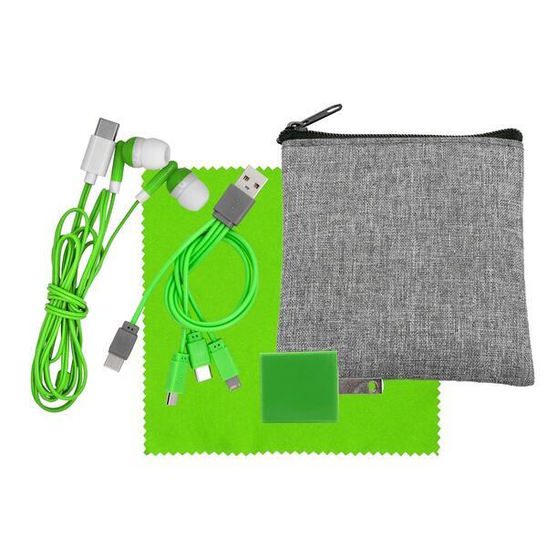 Recycled Pouch Ultimate Colorful Techie Kit