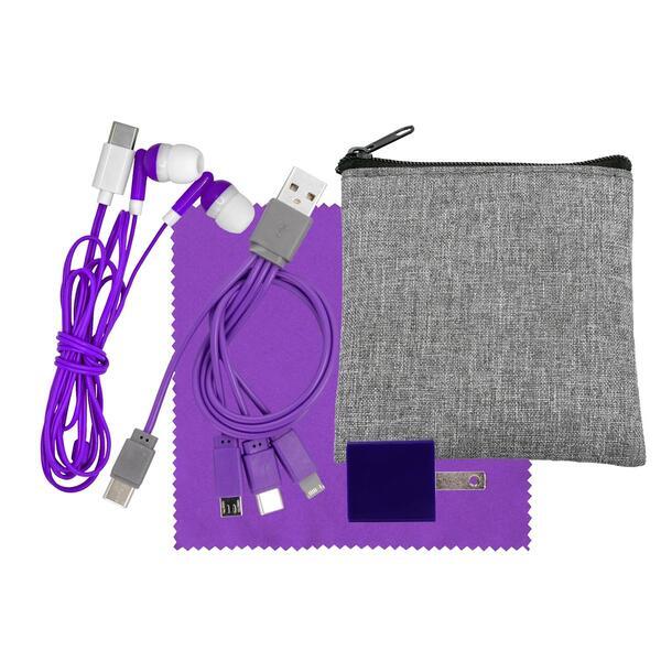 Recycled Pouch Ultimate Colorful Techie Kit