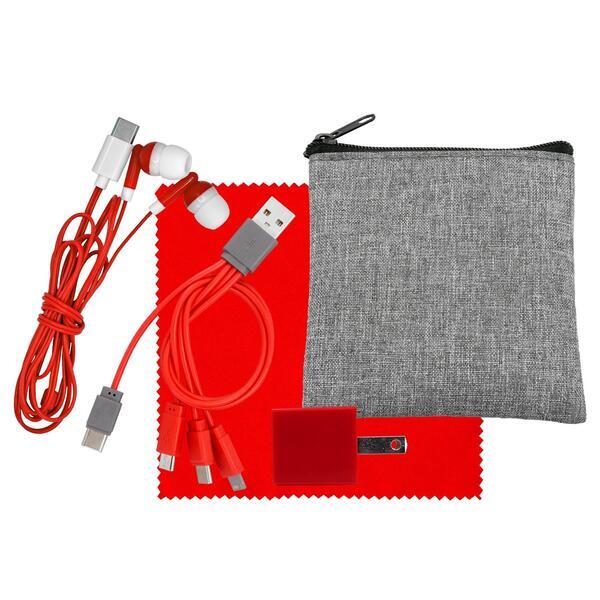 Recycled Pouch Ultimate Colorful Techie Kit