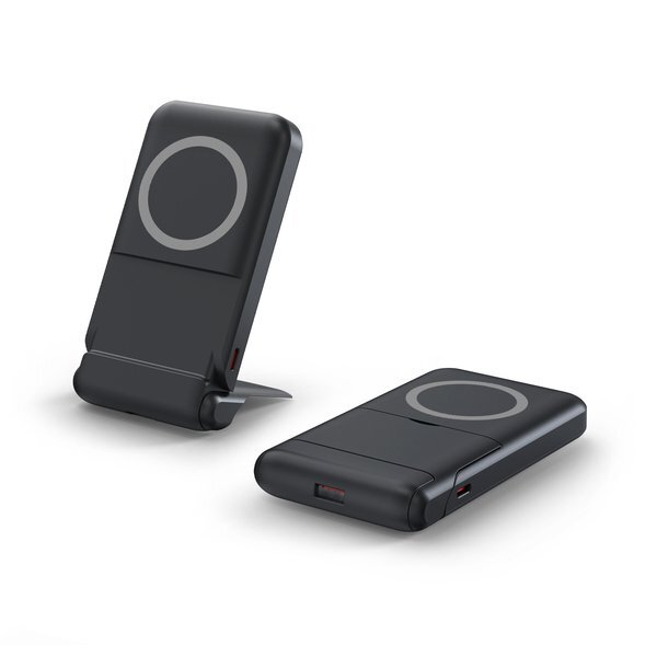 Elara MagSafe Light-Up Power Bank with Folding Stand, 10000mAh