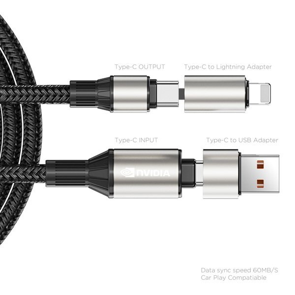 Rubik's Charging Cable, 2" x 2"