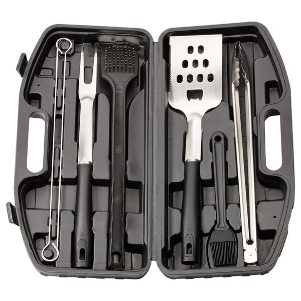 Highland 9-Piece Stainless Steel BBQ Set w/ Hardshell Case
