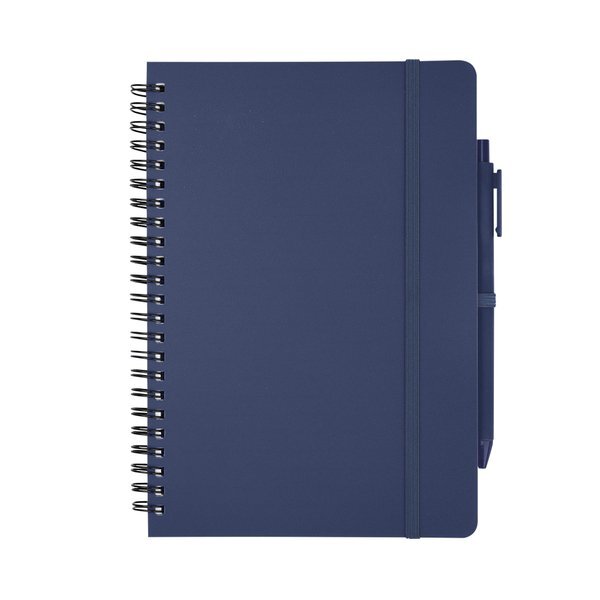 Repreve® Recycled Spiral Notebook w/ Pen, 5" x 7"