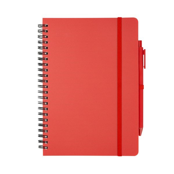 Repreve® Recycled Spiral Notebook w/ Pen, 5" x 7"