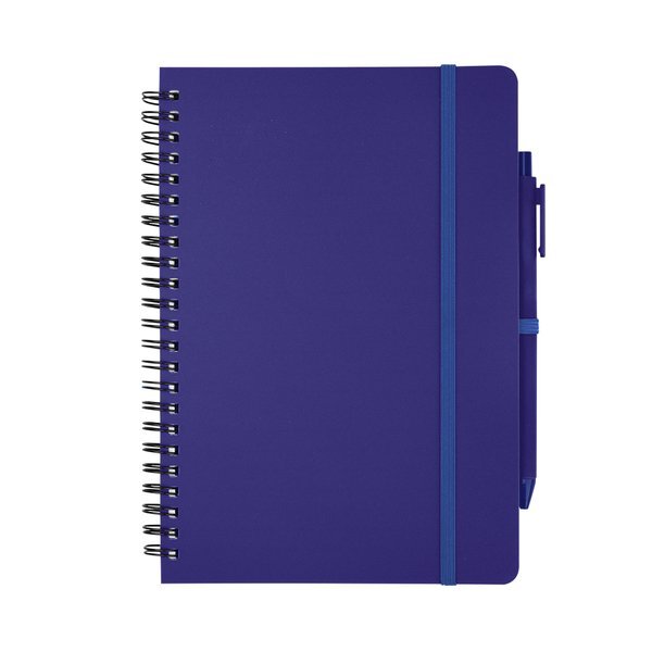 Repreve® Recycled Spiral Notebook w/ Pen, 5" x 7"