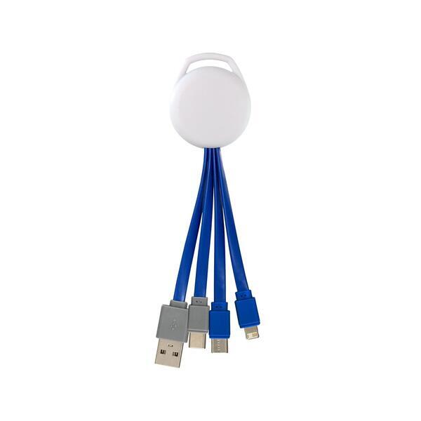 Vivid Dual Input 3-in-1 Full Color Charging Cable