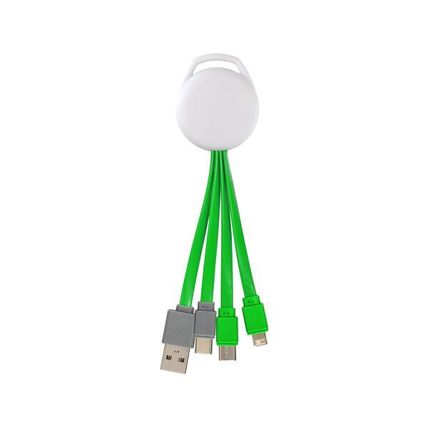 Vivid Dual Input 3-in-1 Full Color Charging Cable