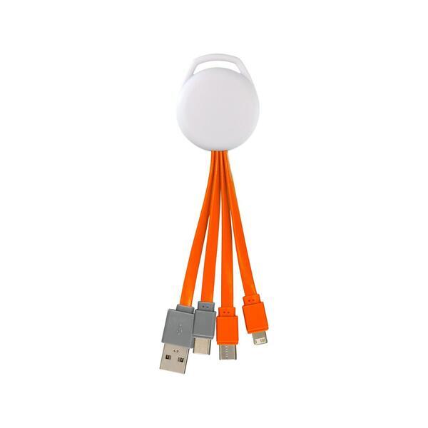 Vivid Dual Input 3-in-1 Full Color Charging Cable