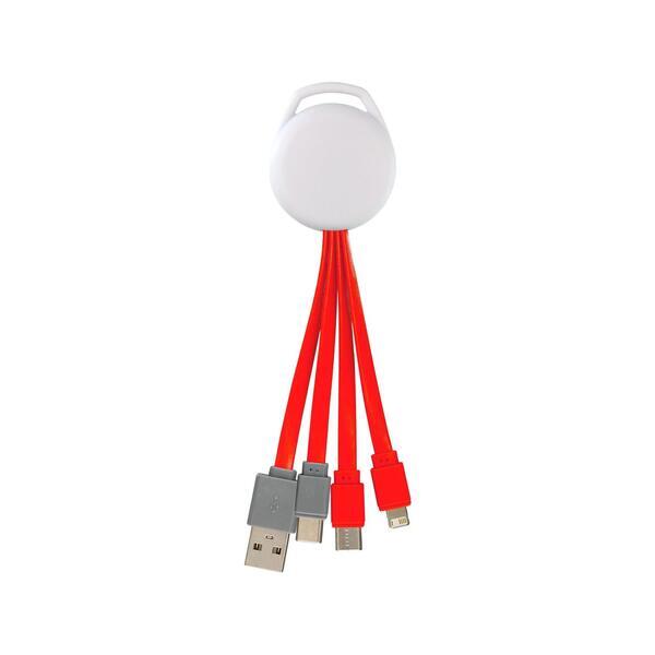 Vivid Dual Input 3-in-1 Full Color Charging Cable